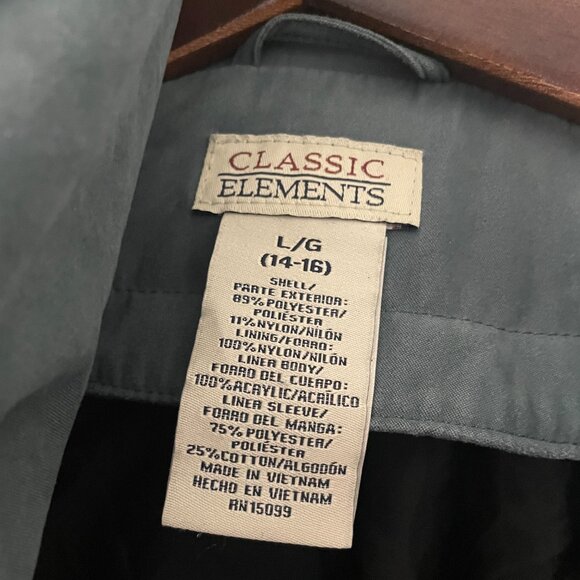 Classic Elements Hooded Jacket Women's Large Blue Detachable Hood - Picture 6 of 10